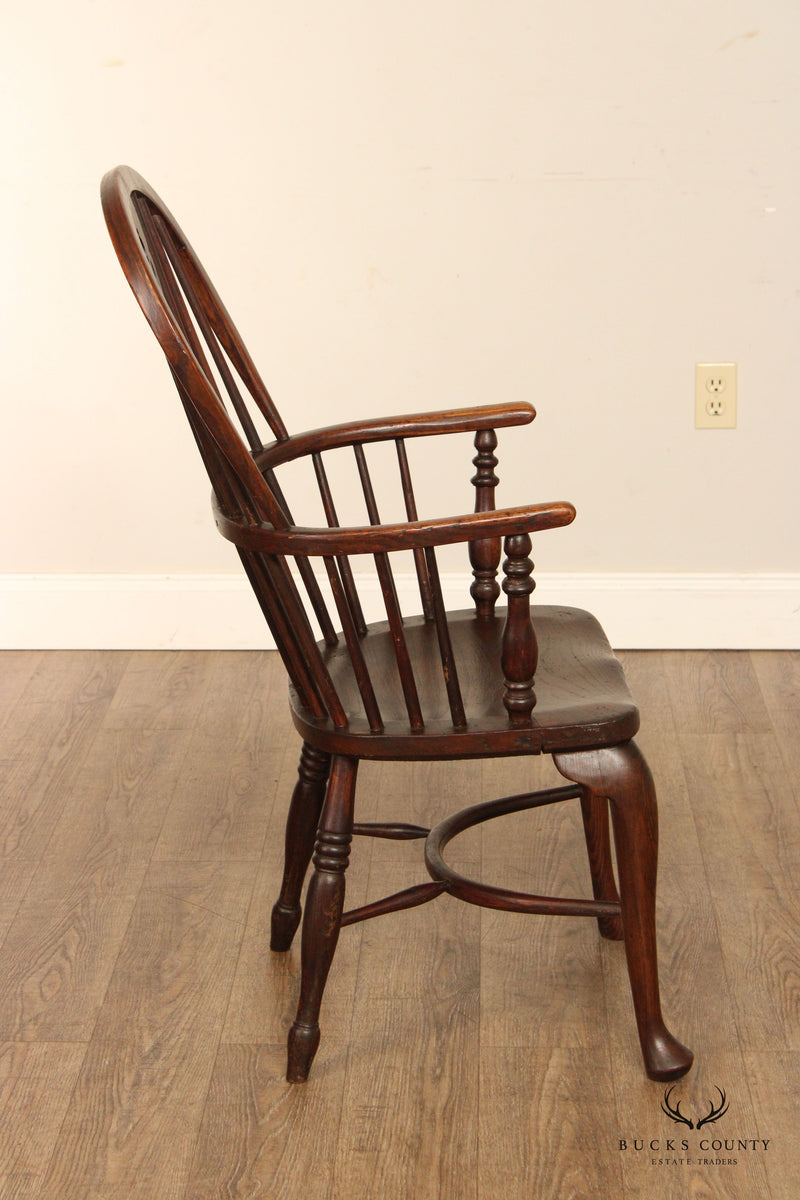 Antique English Elm Windsor Armchair