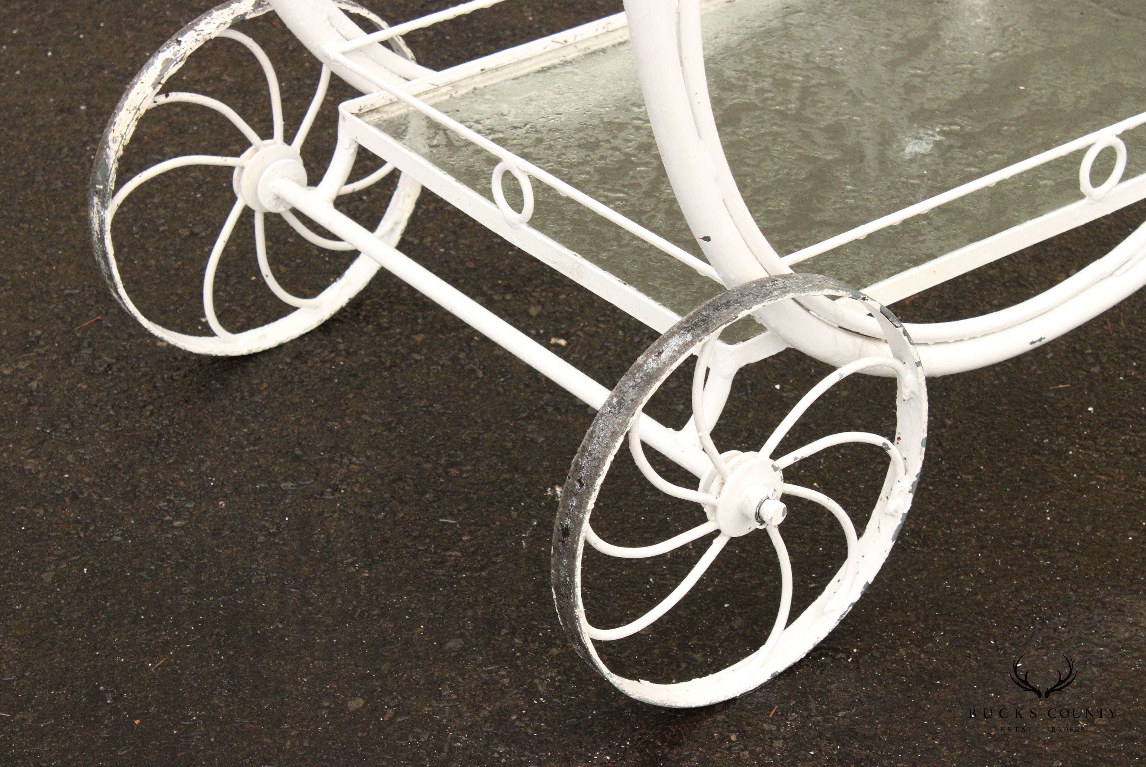 Salterini Wrought Iron 'Mt. Vernon' Garden Tea Cart