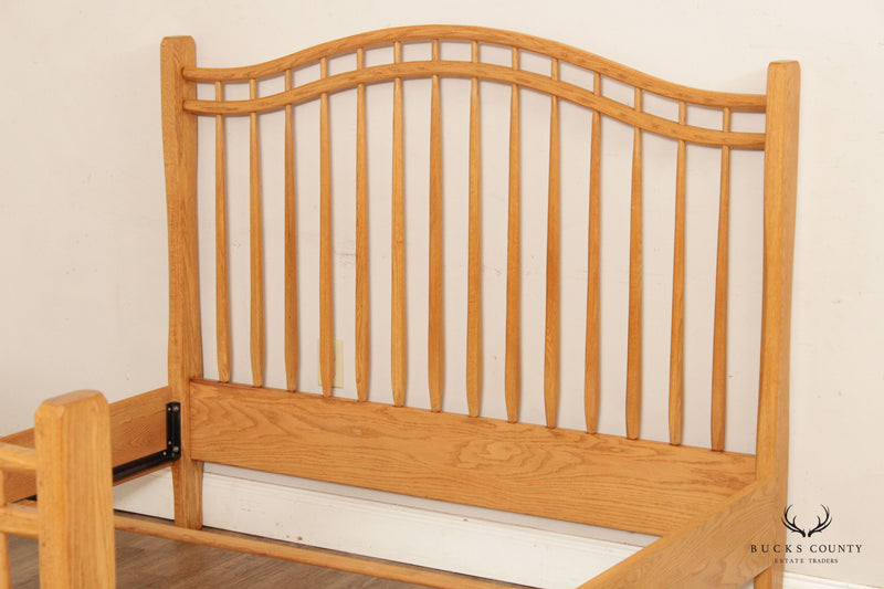 Hunt Country Furniture Windsor Style Oak Queen Size Bed
